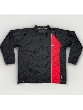 Vintage 90s Nike Lightweight Jacket Windbreaker Men’s Size XXL Black/Red